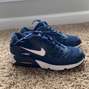 Navy Air Max tennis shoes